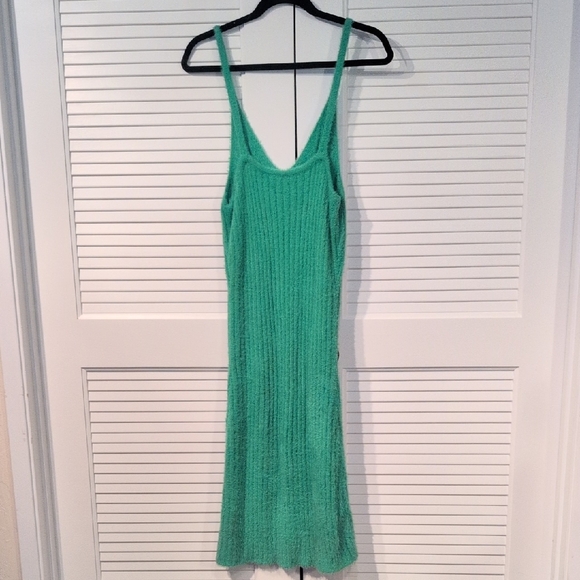 Freshman 1996 Green Knit Sweater Dress And Cardigan Set Size L - Picture 5 of 8